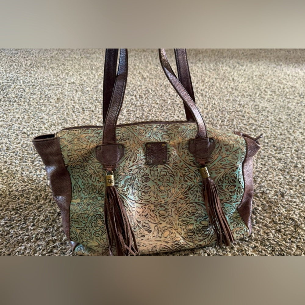 very nice real leather shoulder purse bag!